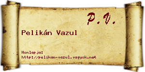 Pelikán Vazul névjegykártya